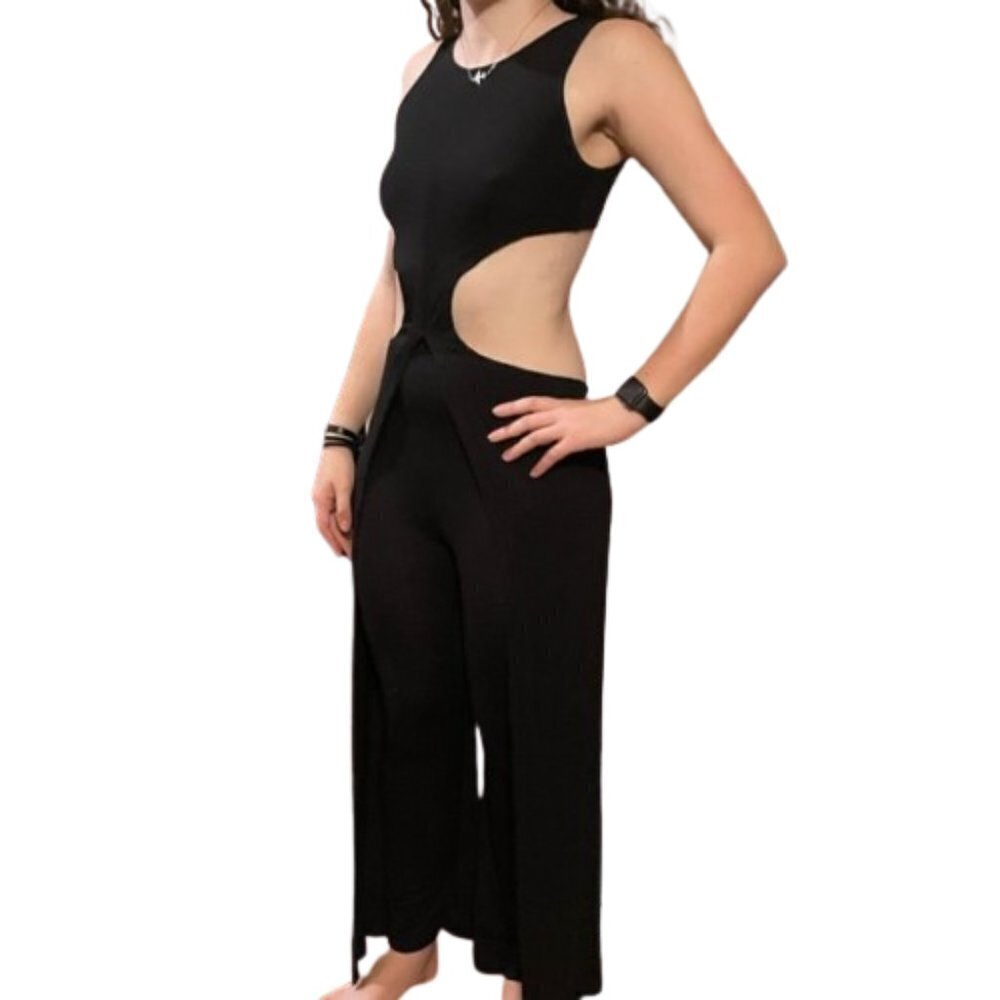 Free People Beach Tamarama Maxi Jumpsuit Cutout Knot Front